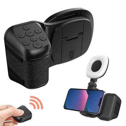 Poignée de Prise de Vue Photo/Vidéo pour Téléphone avec Télécommande et Lumière LED - قبضة التصوير الذكية للهواتف بمؤثرات إضاءة وريموت بلوتوث