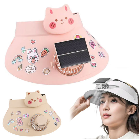 Casquette Anti-Chaleur avec Ventilateur Solaire et Rechargeable USB - قبعة التبريد الشمسية الذكية مع مروحة مدمجة قابلة للشحن