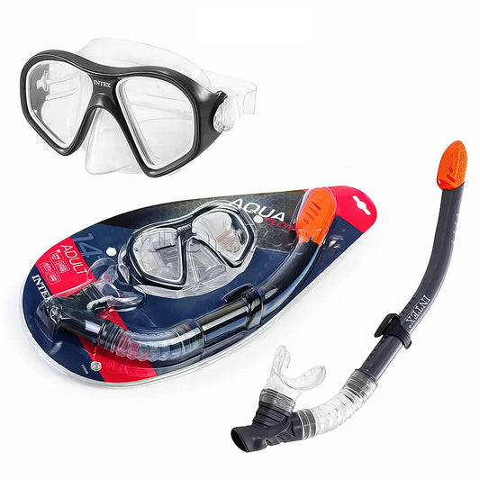 Kit de Plongée Intex Reef Rider Masque Panoramique et Tuba pour Adultes Intex 55648 - طقم الغوص البانورامي الاحترافي