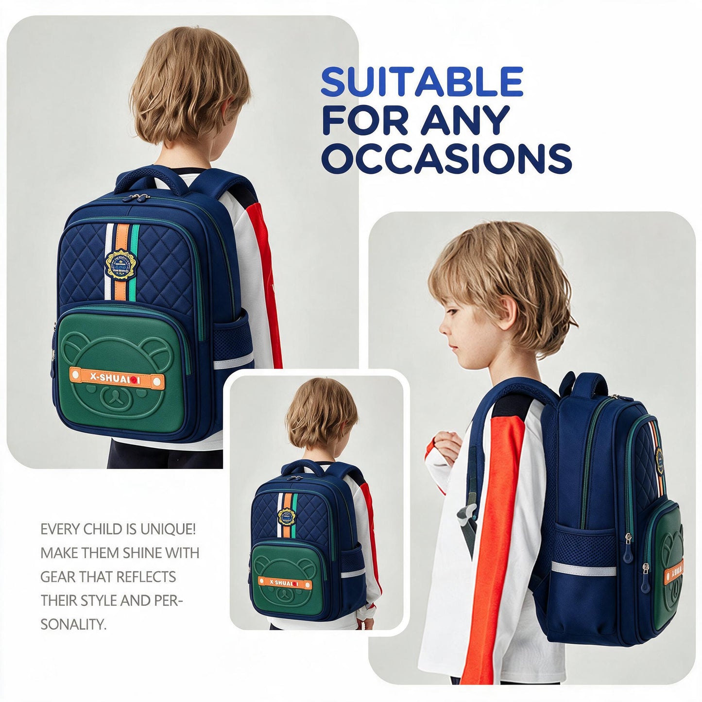 Sac à Dos Scolaire Style Kawaii Grand Volume Tissu Imperméable  SACKDS18BRS