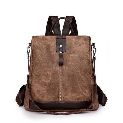 Sac à Dos Femme Antivol en Tissu Vintage avec Fermeture Arrière SACKDS39MR - حقيبة ظهر نسائية كاجوال متعددة الاستخدامات