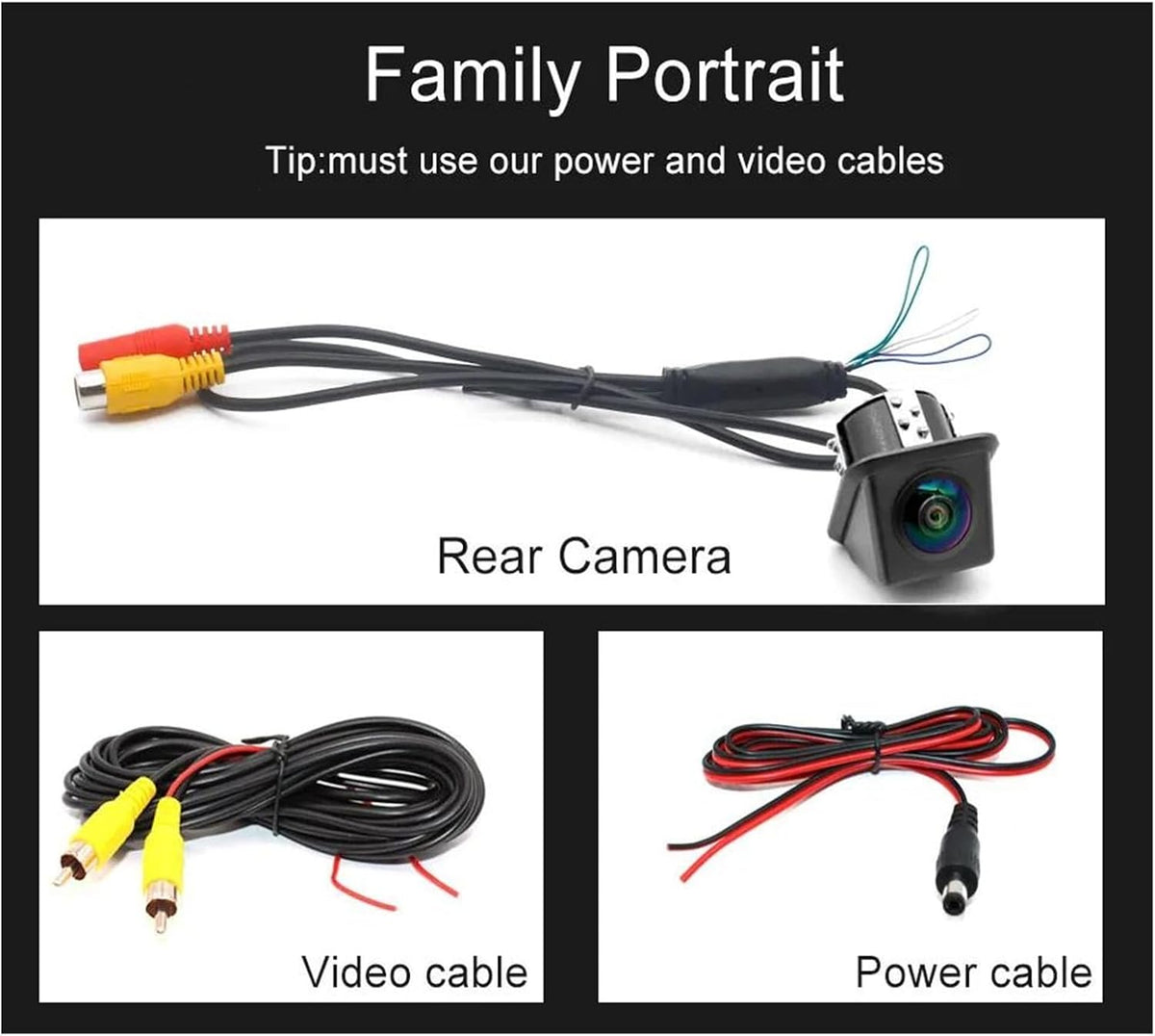 Caméra de Recul HD Auto Angle 170° Étanche Assistance au Stationnement - كاميرا الروئية الخلفية للسيارة عالية الدقة