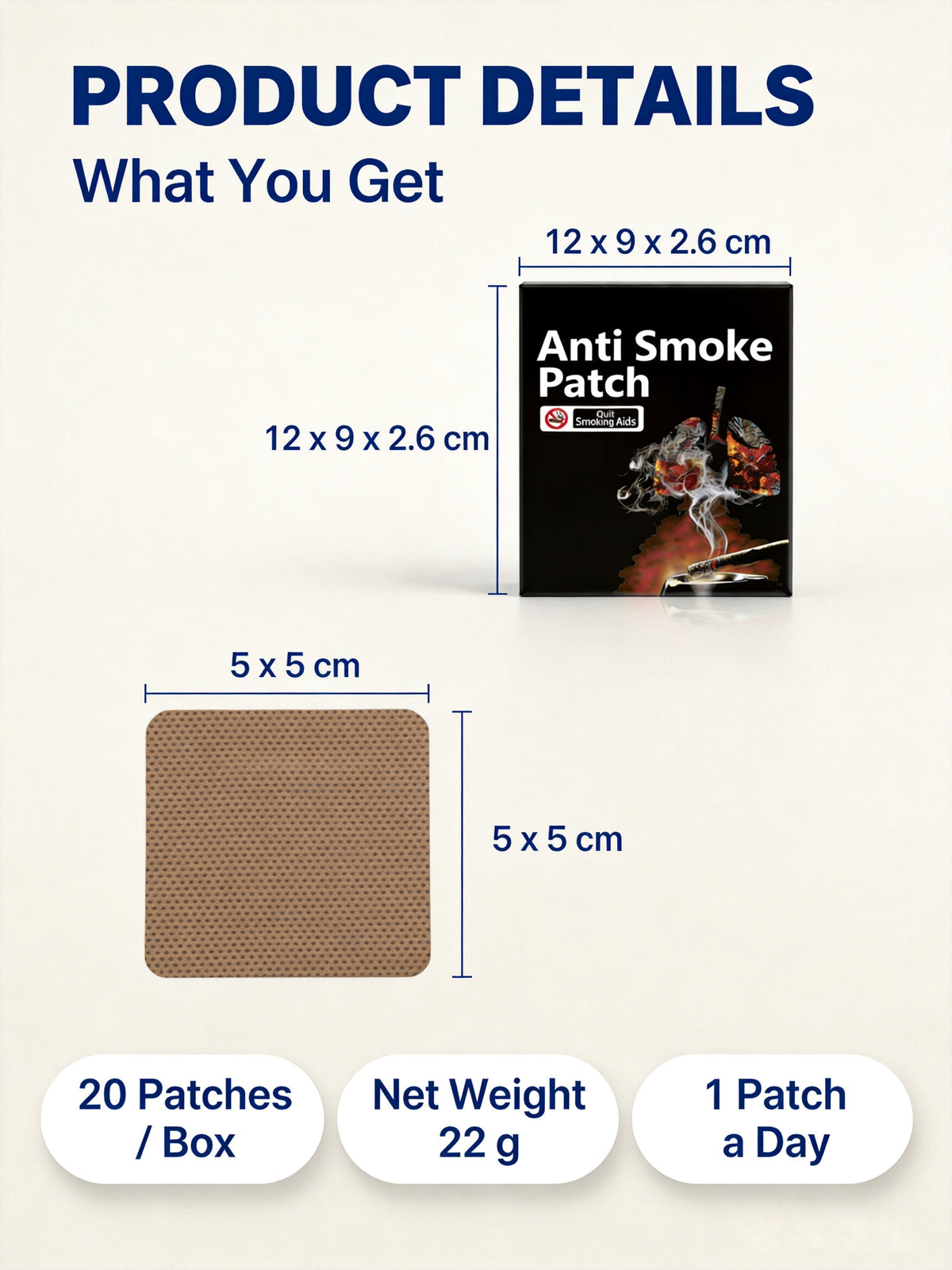 Patch Anti-Tab--aac Autocollant 10 Pièces - لصقات مساعدة على الإقلاع عن التد--خين 10 قطع