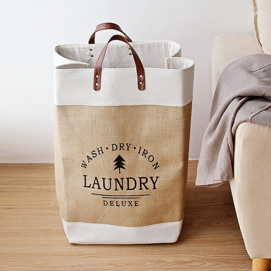 Grand panier à linge pliable en tissu domestique, rangement pour vêtements et jouets, grande capacité