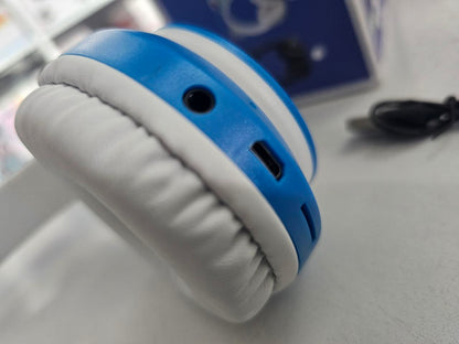 Casque stéréo Bluetooth sans fil oreilles de chat électroluminescents avec support carte TF