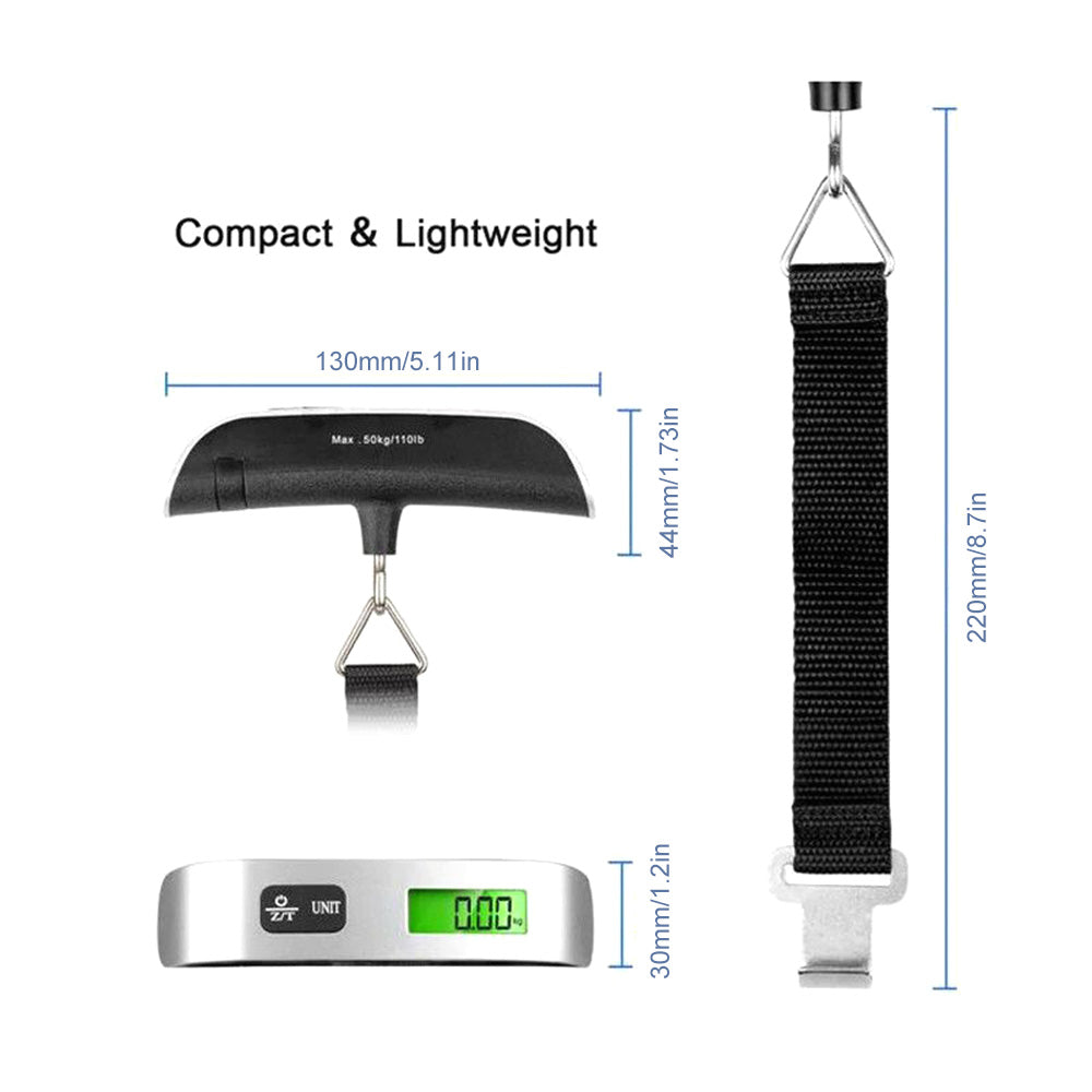 Balance à bagages numérique portable avec écran LCD 50kg