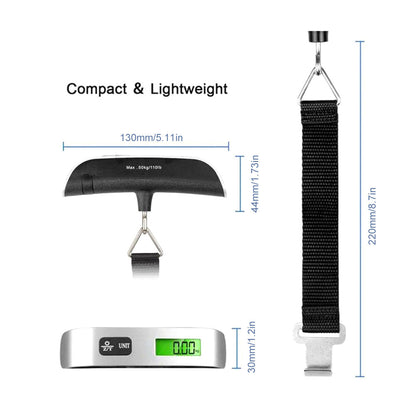 Balance à bagages numérique portable avec écran LCD 50kg