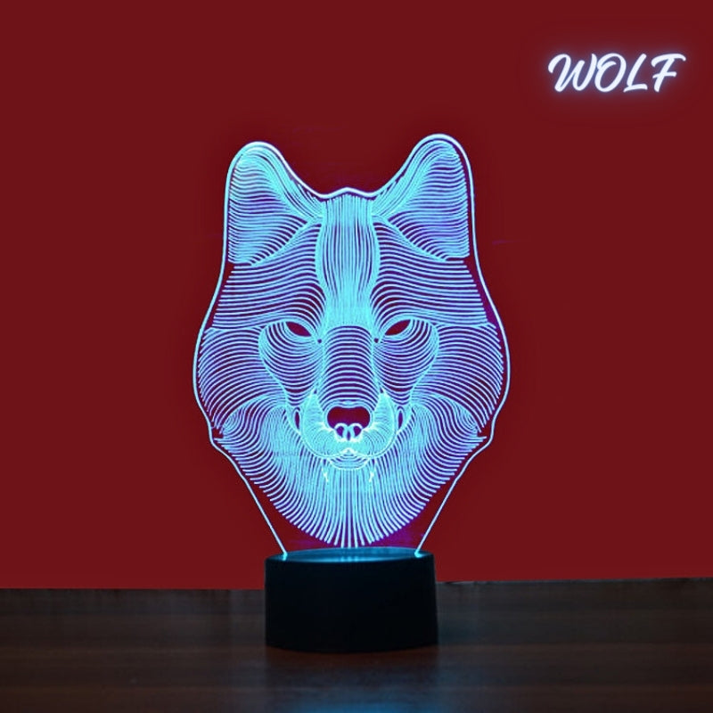 Lampe Veilleuse de bureau 3D 7 lumières changeantes de couleurs En Acrylique
