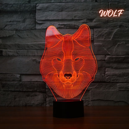 Lampe Veilleuse de bureau 3D 7 lumières changeantes de couleurs En Acrylique