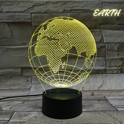 Lampe Veilleuse de bureau 3D 7 lumières changeantes de couleurs En Acrylique