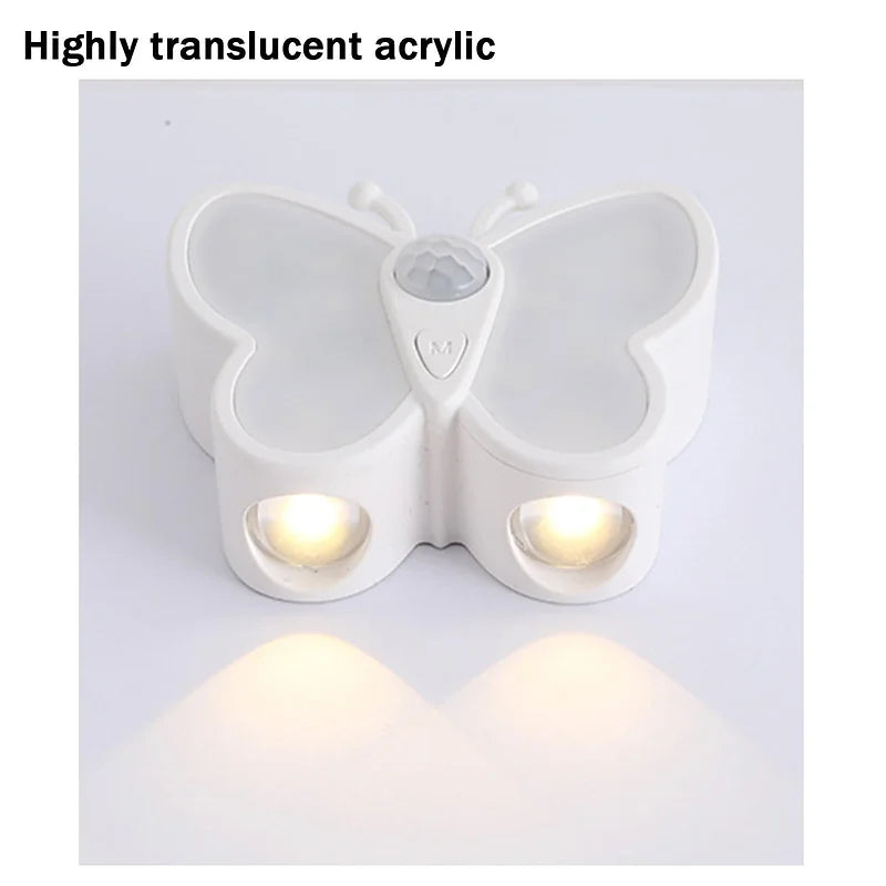 Lampe LED Papillon avec Détecteur de Mouvement Rechargeable USB 1PCS – مصباح فراشة بحساس الحركة قابل للشحن
