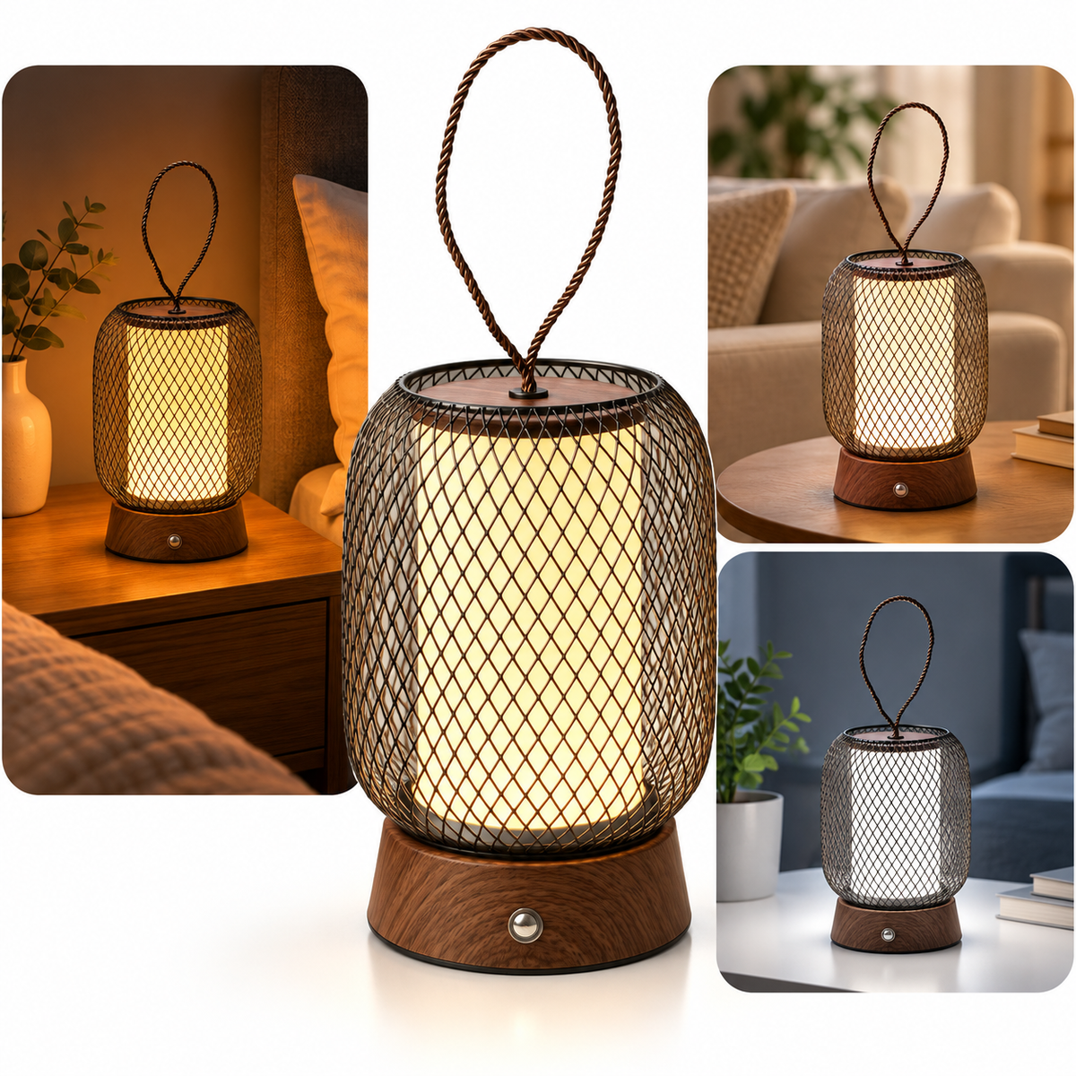 Lanterne LED Portable Sans Fil Style Lanterne Chinoise 1818-4 - مصباح طاولات وفانوس لاسلكي محمول أنيق