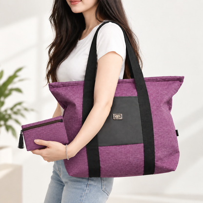 Sac à main Grande capacité avec un portefeuille pour femme