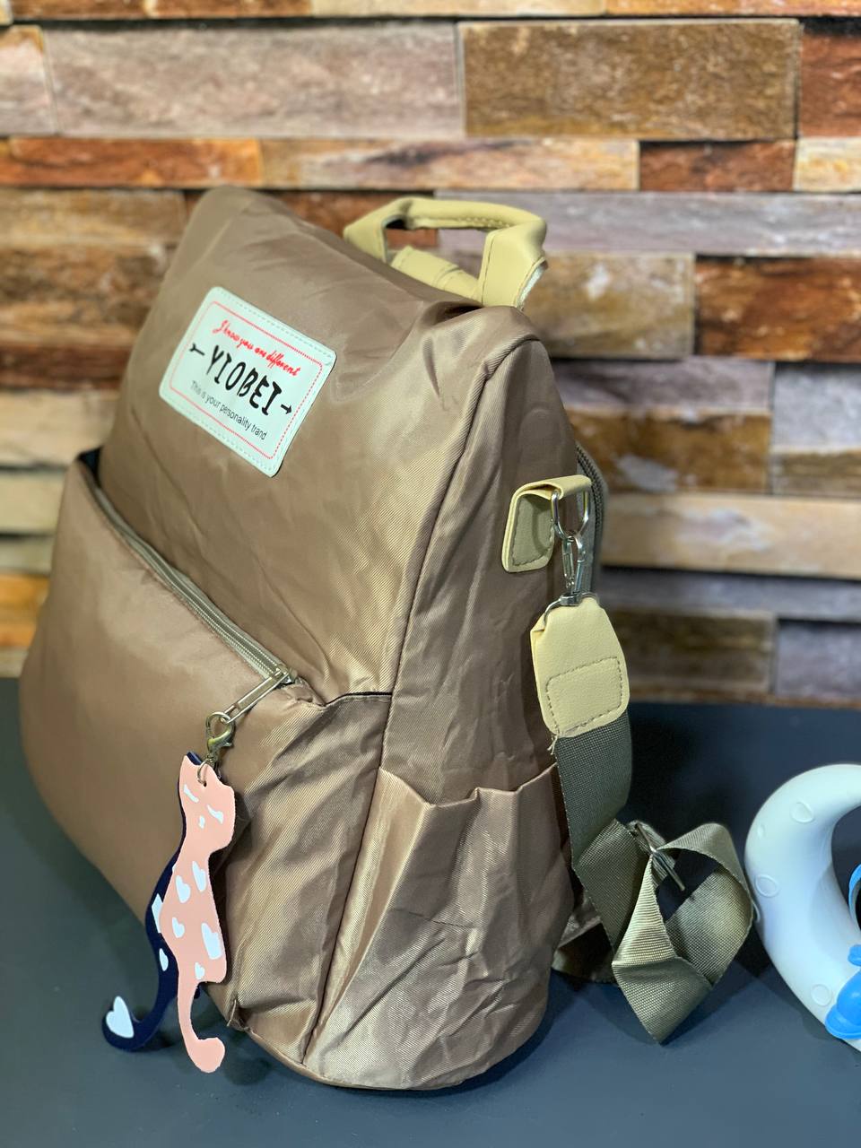 Sac à dos oxford Antivol étanche Pour Femme – Biege