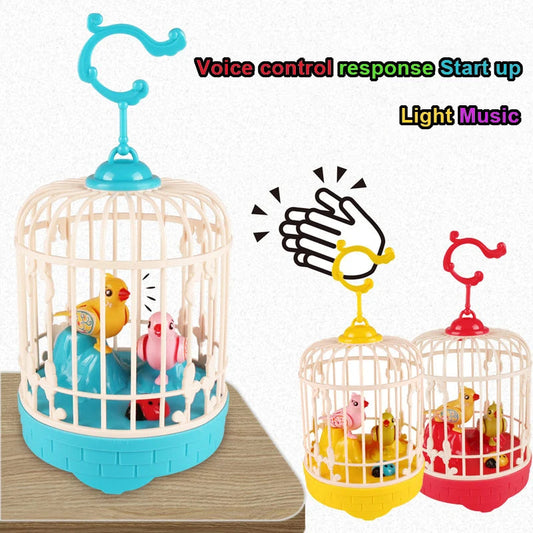 Cage à oiseaux Jouet éducatif d'enregistrement vocal avec de la musique et de la lumière - لعبة قفص عصافير لطيفة تعليمية للتسجيل صوتي مع الموسيقى