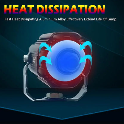 Pack Projecteur de moto Super Lumineux Double Couleur 3800K-6500K - حزمة المصابيح الأمامية للدراجات النارية ذات اللون المزدوج فائقة السطوع