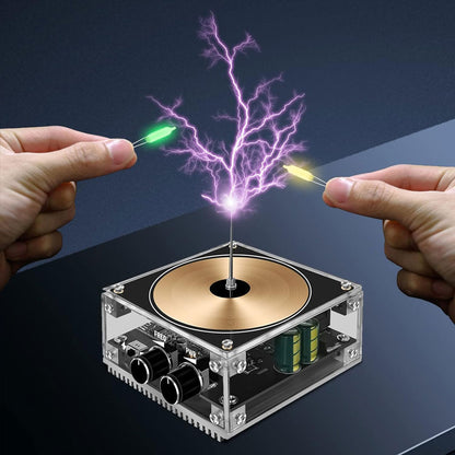 Bluetooth Mini Music Tesla Coil Kit,10 Cm Solid State Touchable Artificial Lightning