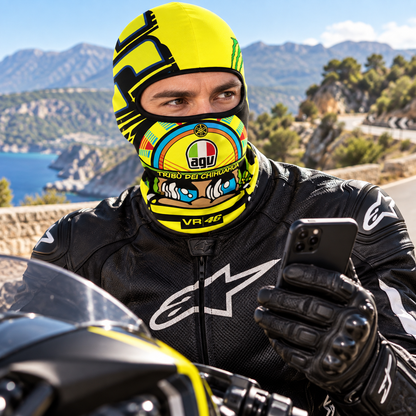 Cagoule Moto Thermique Balaclava VR46 - قناع واقي وجه كامل حراري للدراجات النارية