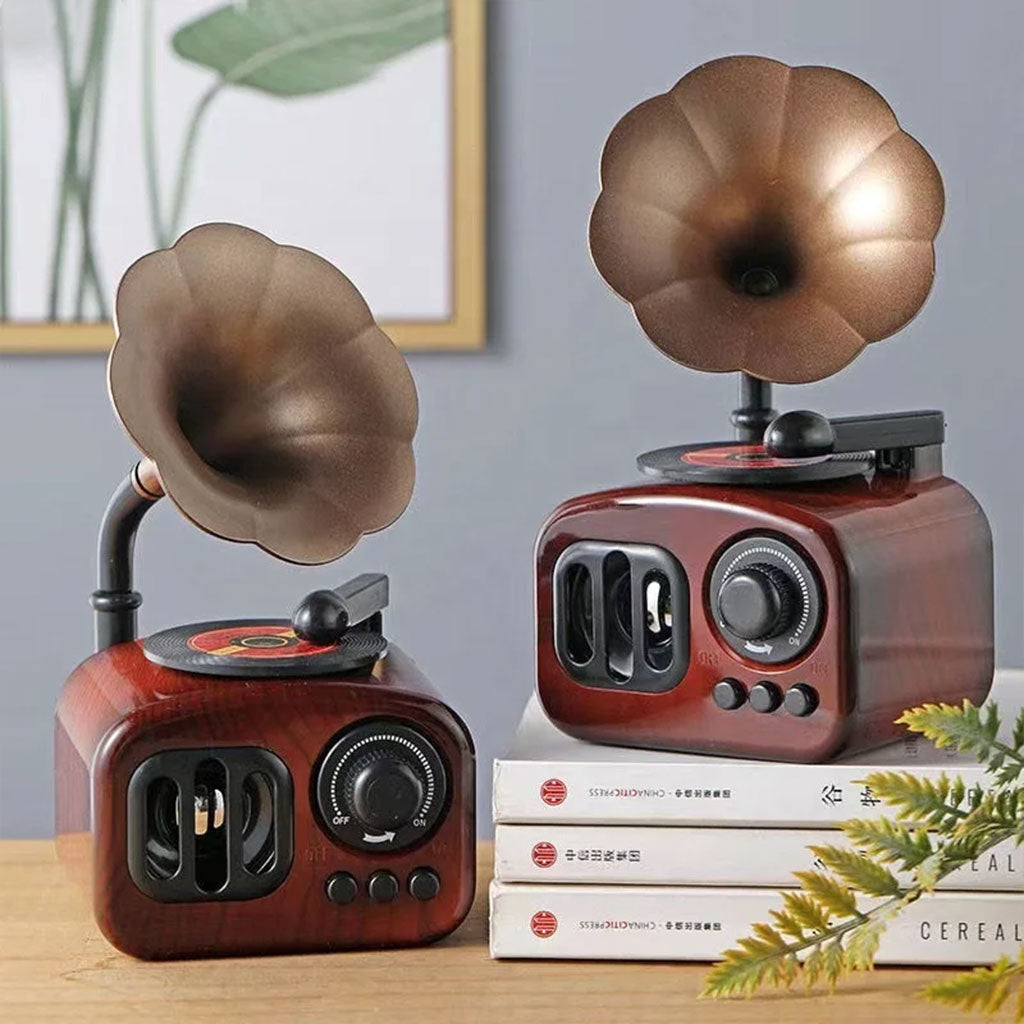 Boîte à musique rétro en bois, phonographe pour maison, Table classique