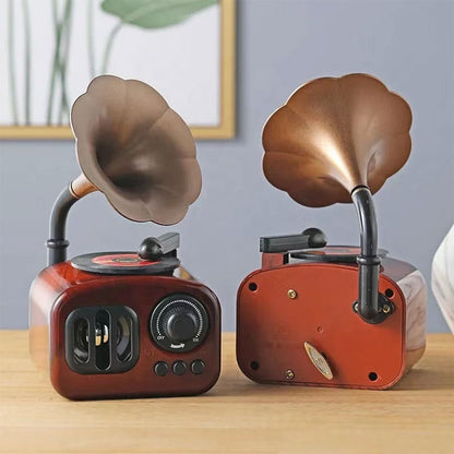 Boîte à musique rétro en bois, phonographe pour maison, Table classique