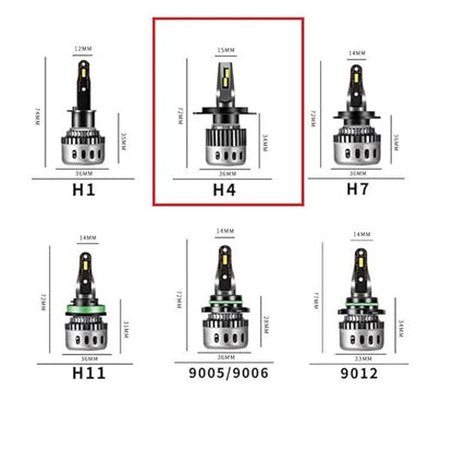 Kit Lampe de phare Canabus F10 H4 LED 6500K 60W - مصابيح إضاءة أمامية للسيارات