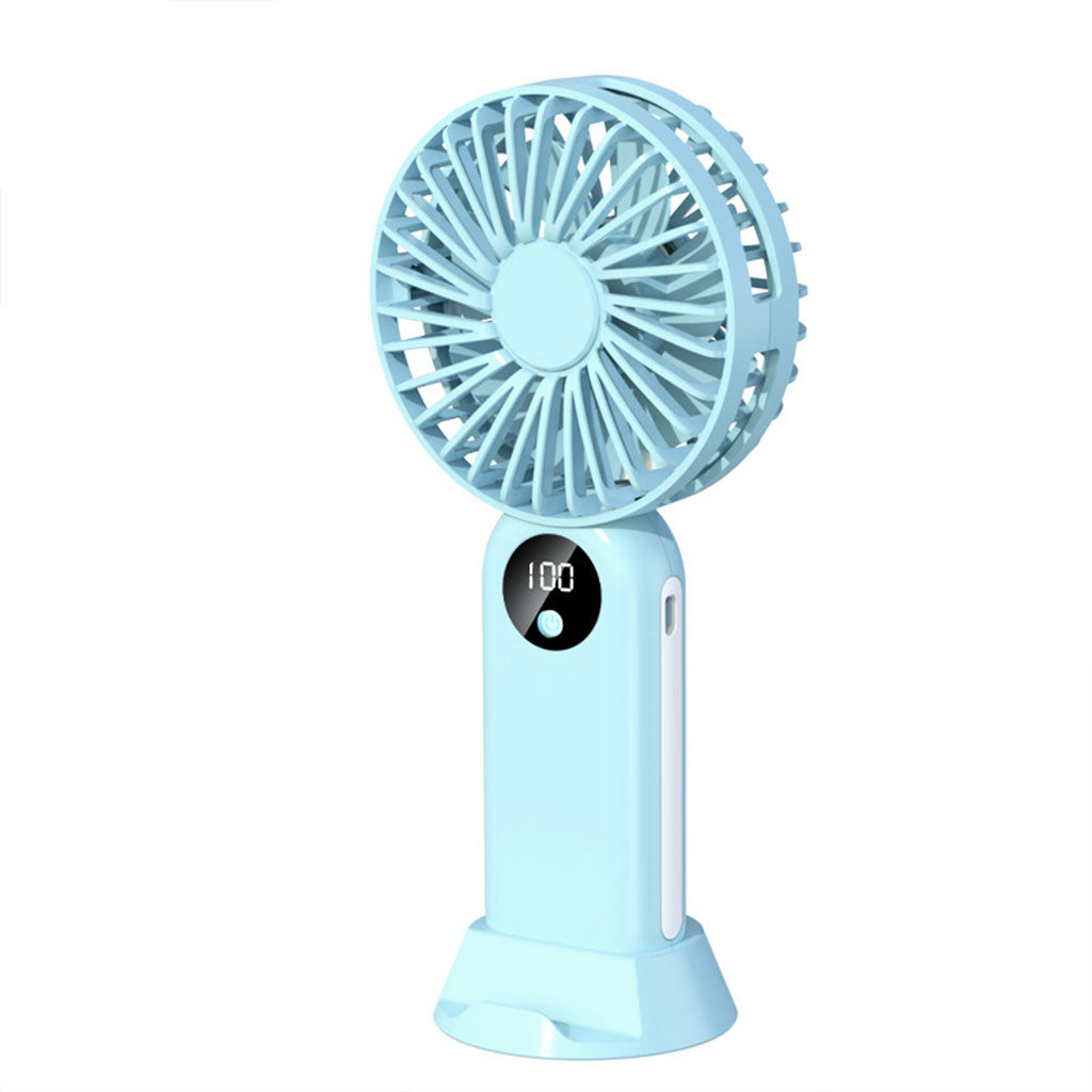 Mini ventilateur portable avec batterie 2400 mAh, léger, 3 vitesses, base mobile