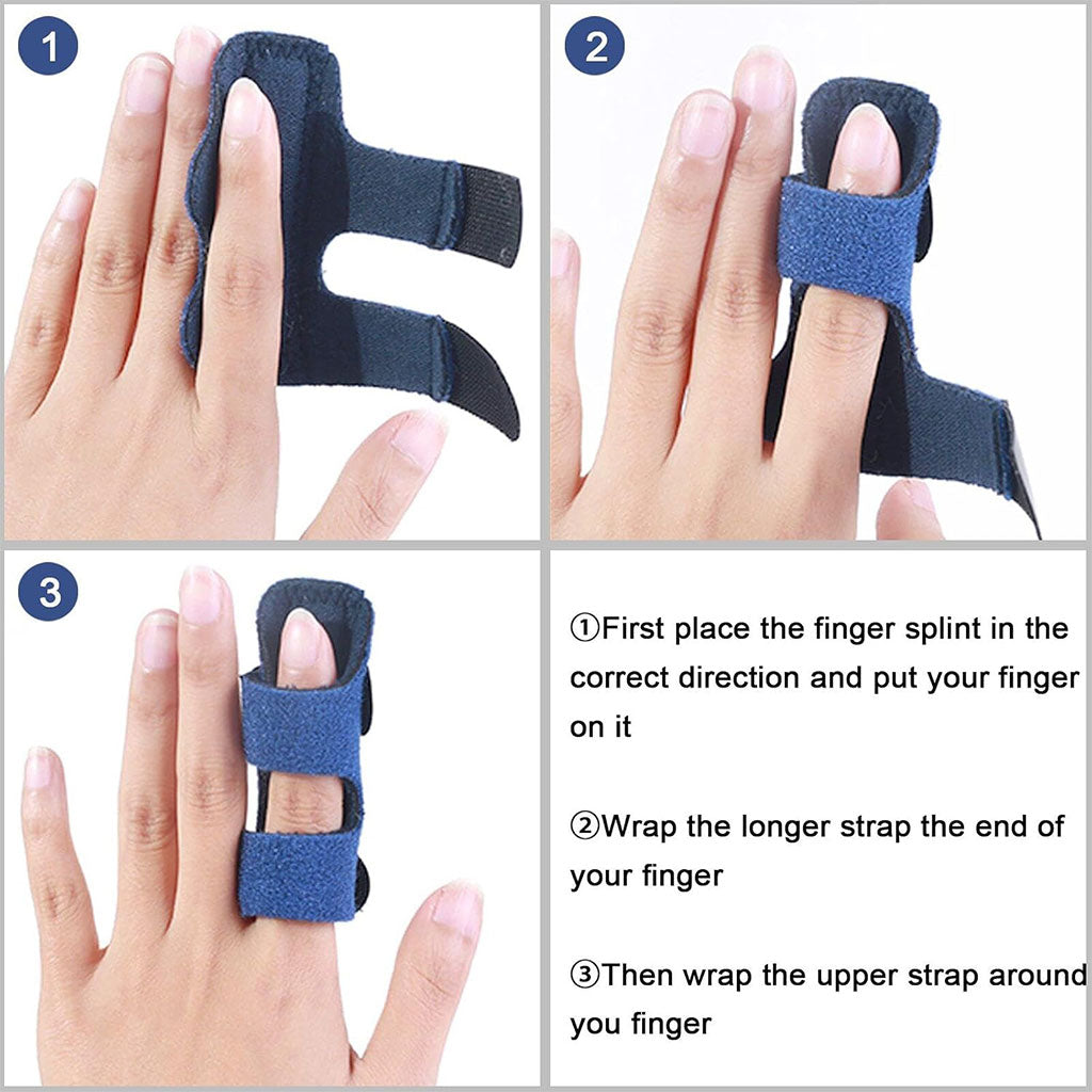 Attelle de doigt réglable avec barre en aluminium pour correction des doigts