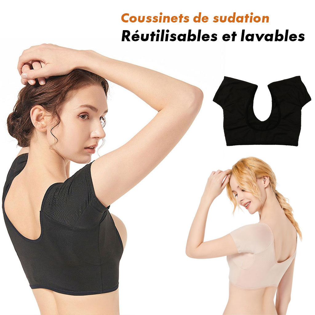 Coussinets de sudation en forme de t-shirt Réutilisables et lavables Pour les aisselles - وسادات عرق على شكل قميص قابلة لإعادة الاستخدام