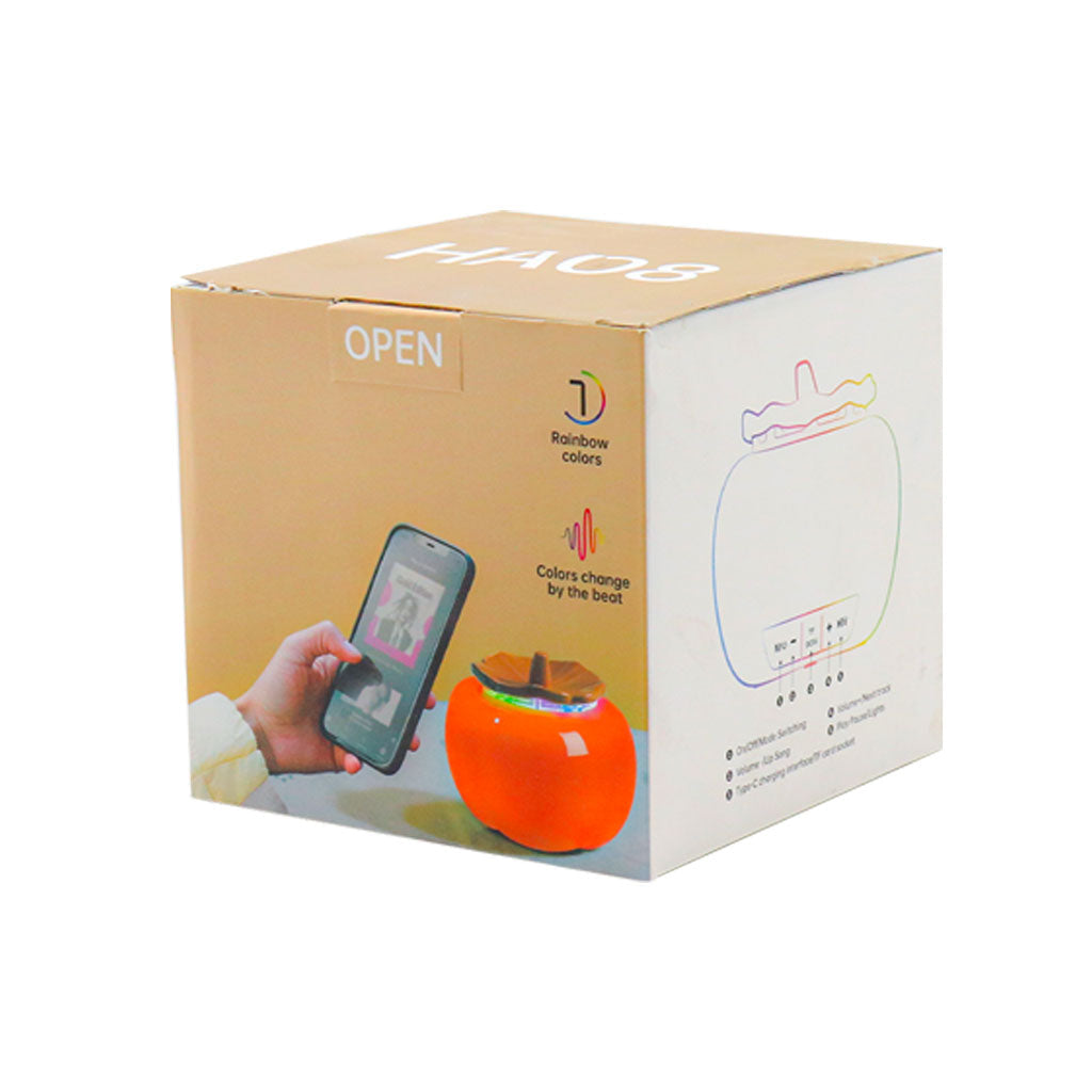 Haut Parleur Bleutooth Rechargeable form Citrouille Batterie 1200mAh