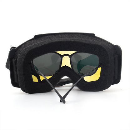 Casque Moto avec Lunettes Amovibles Coloré Anti-Bouée