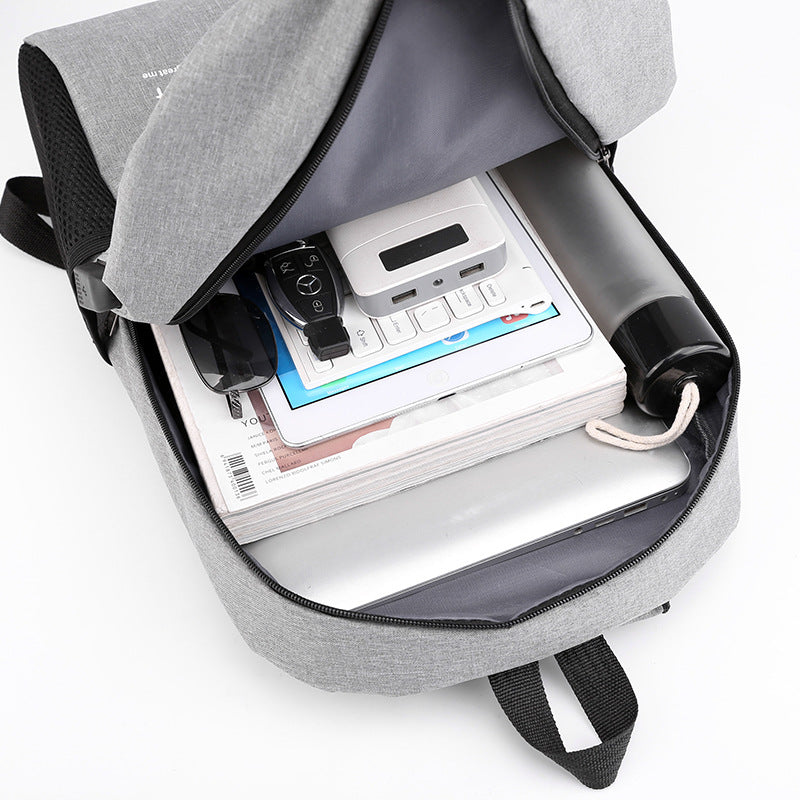 Sac à dos homme avec sac bandoulière et trousse 3en1 bleu 2755-8 – محفظة ظهر رجالية 3 قطع أزرق