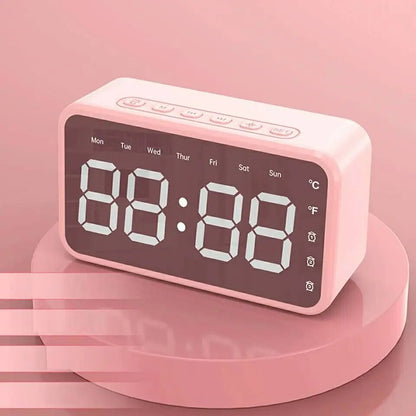 Réveil intelligente sans fil Bluetooth haut-parleur LED FM,AUX ,TF