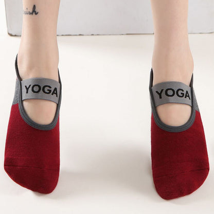 Paires Chaussettes de Yoga pour Femme Antidérapantes
