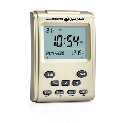 Al-Harameen Horloge Azan Réveils 1500 Villes Écran Numérique LCD