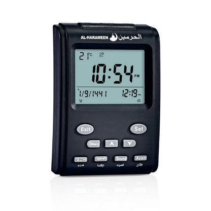 Al-Harameen Horloge Azan Réveils 1500 Villes Écran Numérique LCD