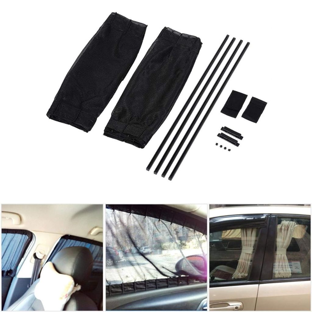 2Pcs Rideau glissé de fenêtre Protection UV pour Voiture – ستار نوافذ جانبية في السيارة