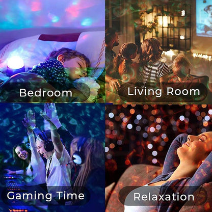 Projecteur Étoile et Vagues LED 2en1 avec Haut-Parleur Intégré et Télécommande - جهاز العرض الضوئي ليد ليزر ذكي ومكبر الصوتي