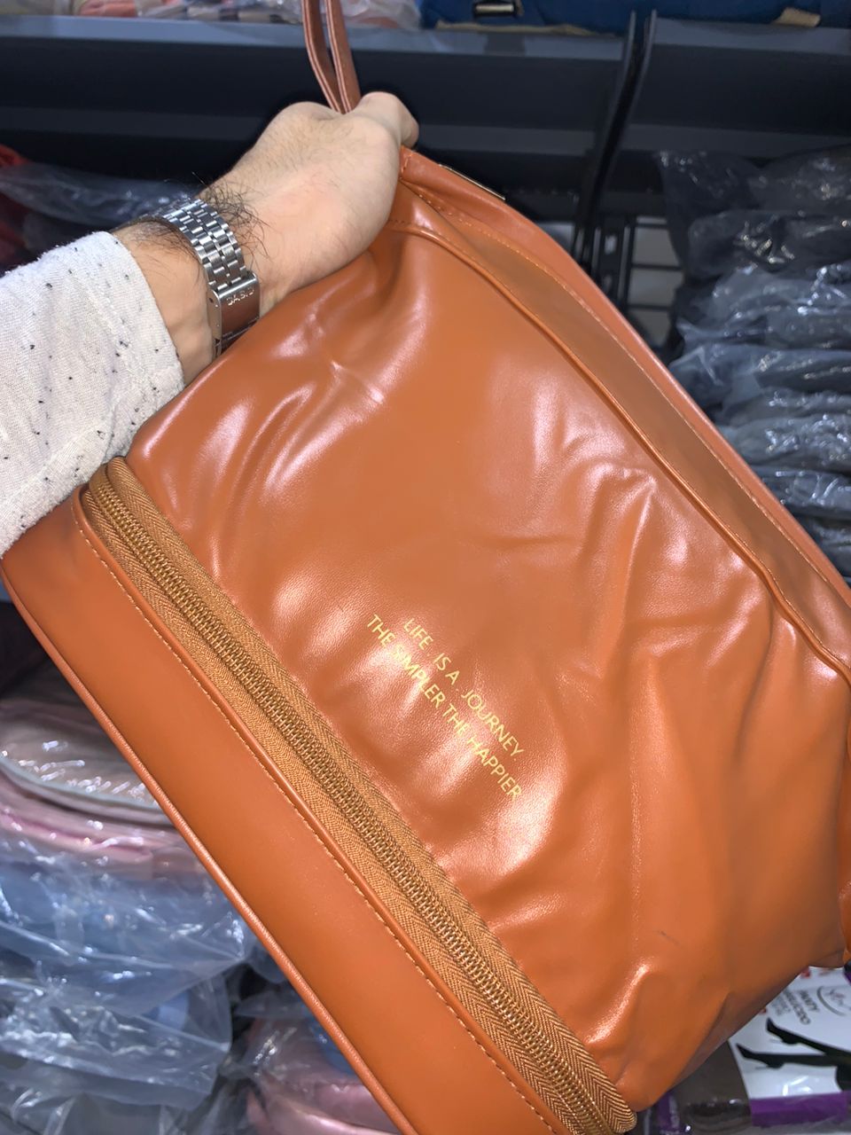 Trousse Maquillage et Pinceaux Imperméable à Double Couche