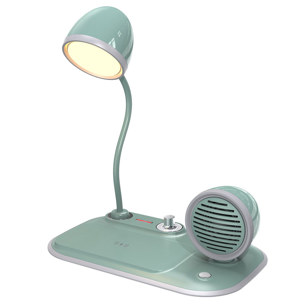 Station de Charge Vintage sans Fil Nostalgia 15W, Haut-Parleur Bluetooth