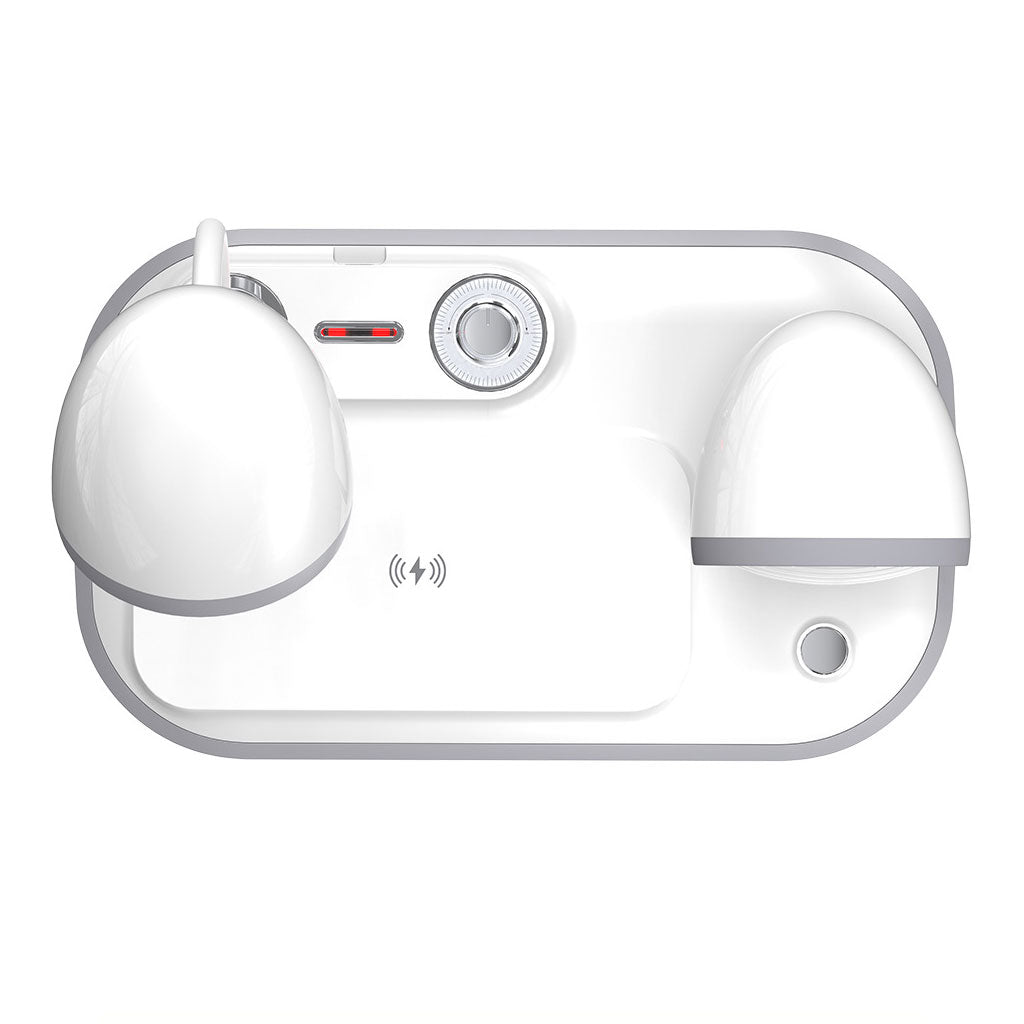 Station de Charge Vintage sans Fil Nostalgia 15W, Haut-Parleur Bluetooth