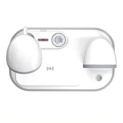 Station de Charge Vintage sans Fil Nostalgia 15W, Haut-Parleur Bluetooth