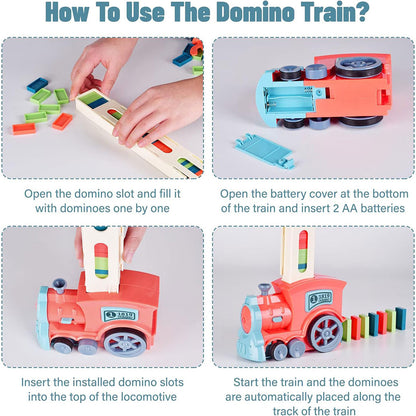 Jeu De Train Domino Educatifs avec lumières et Musique pour Enfants