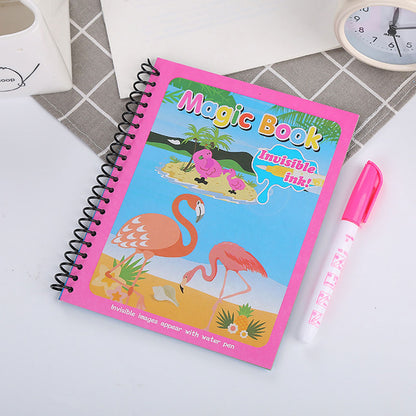 Magic Book réutilisable avec des dessins animés pour enfants et un stylo à eau