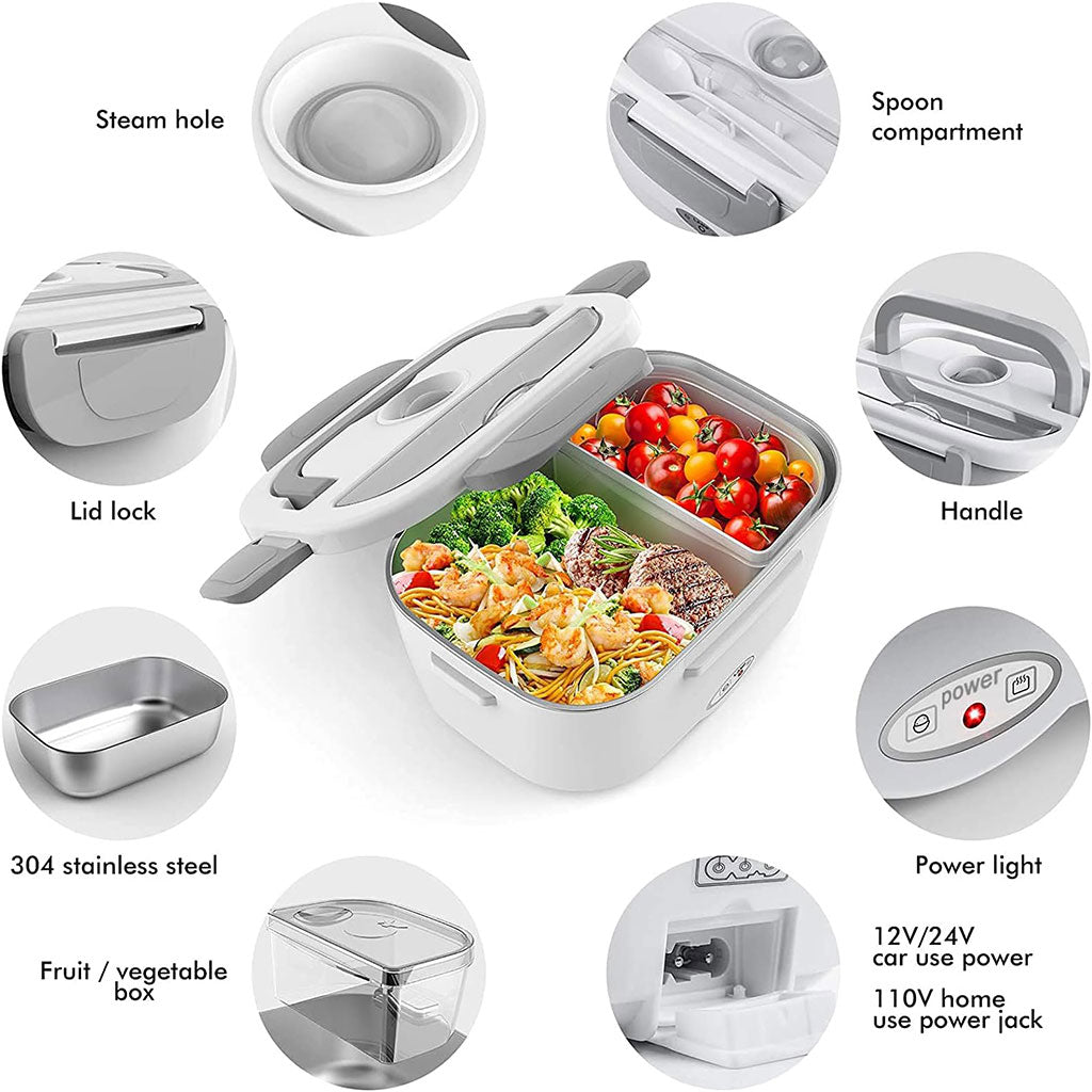 Boîte à lunch électrique en Inox Capacité 1.05L