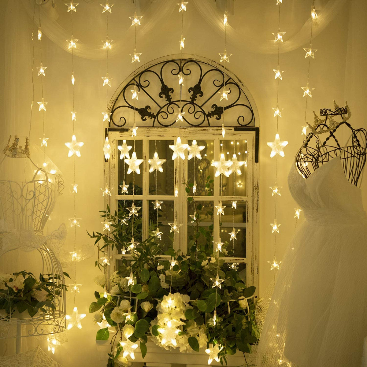 Guirlande lumineuse rideau Stars LED Imperméable 2.5/3.5M 220V