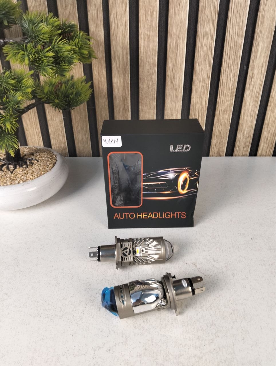 Kit Lampes Projecteur LED H4 36W Éclairage Full LED 6000K - طقم مصابيح بروجيكتور مدمجة للسيارات والدراجات