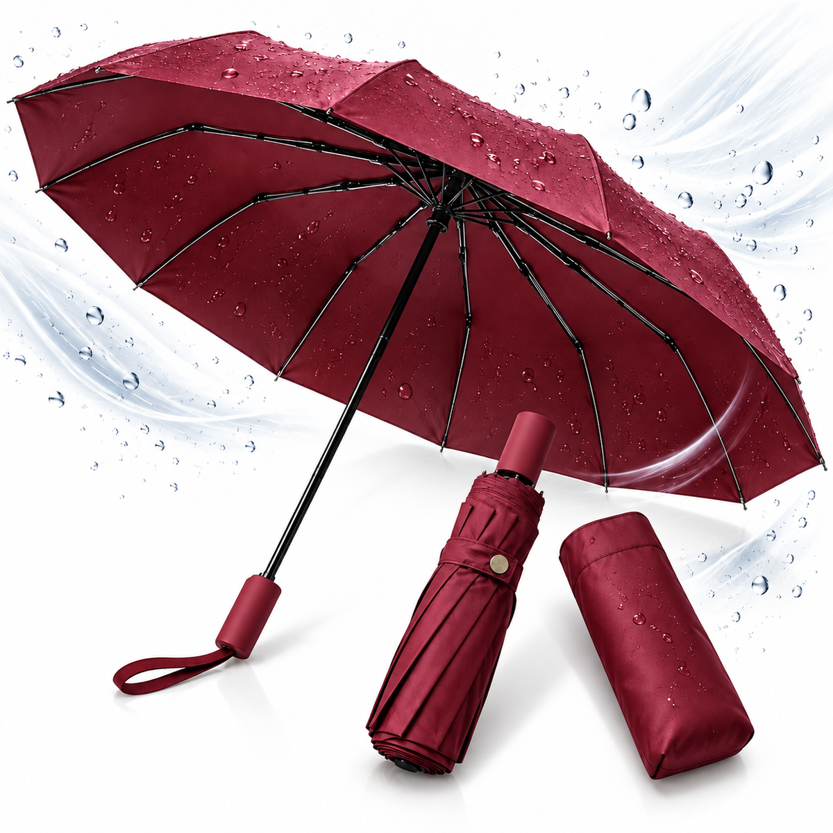 Parapluie Automatique Coupe-Vent avec Protection UV - مظلة أوتوماتيكية مقاومة للرياح وأشعة الشمس