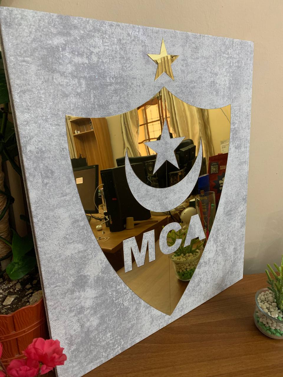 Cadre en Acrylique Effet Gold Miroir Motif Club MCA