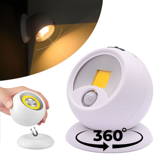 Lampe COB à détecteur de mouvement portable à 360 °