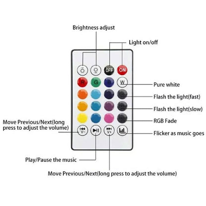 Ampoule Bluetooth Avec Haut-Parleur Rgb Télécommande SansFil